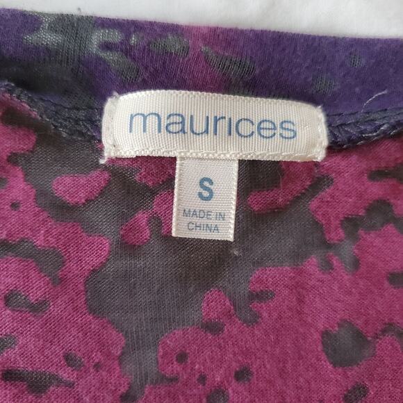 Maurices small womens thin long sleeve purple tie-dye top - Picture 8 of 10